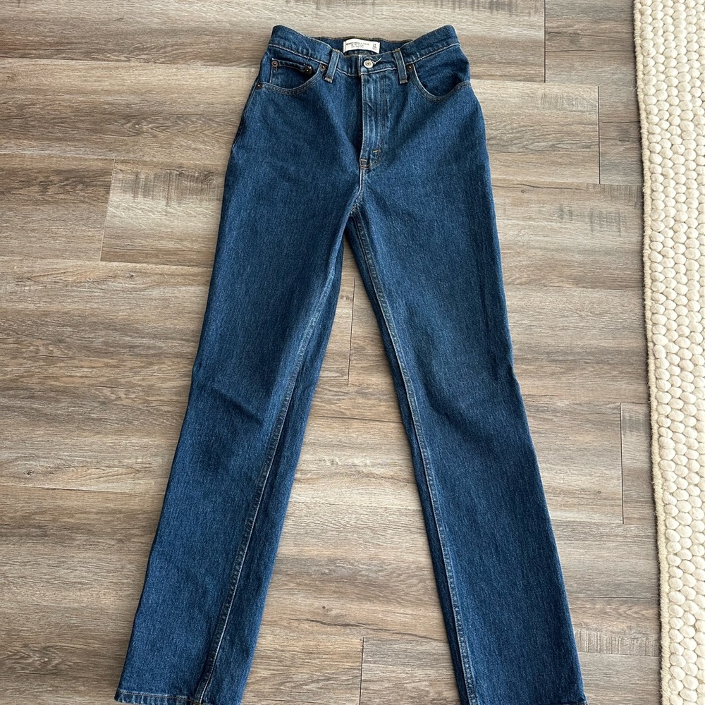 Abercrombie & Fitch Dark Blue Straight Leg Jeans